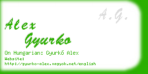 alex gyurko business card